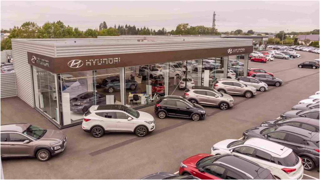 Parking et devanture de Hyundai